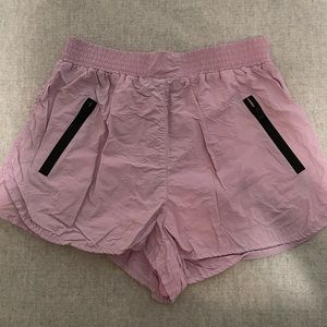 Zara Lilac Nylon Athletic Shorts